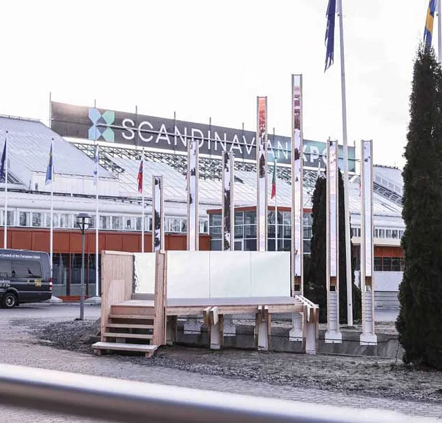 bildspel konstruktion för entréytor Arlanda Stad